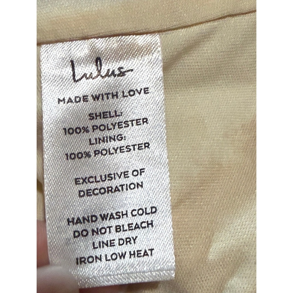 Lulus Gold Sequin Open Back Midi Dress Large Party Cocktail NYE - Picture 10 of 10
